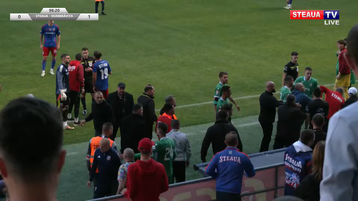 Daniel Oprița, de necontrolat » Scandal-monstru la Steaua - Dumbrăvița: scene reprobabile