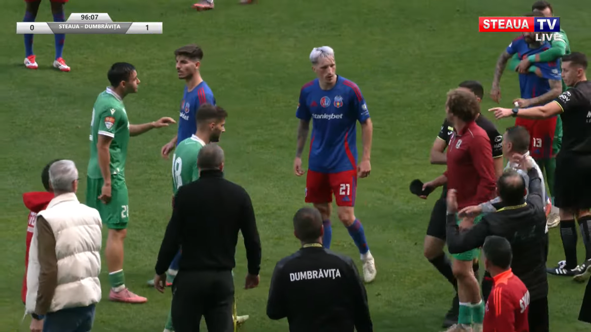 Daniel Oprița, de necontrolat » Scandal-monstru la Steaua - Dumbrăvița: scene reprobabile