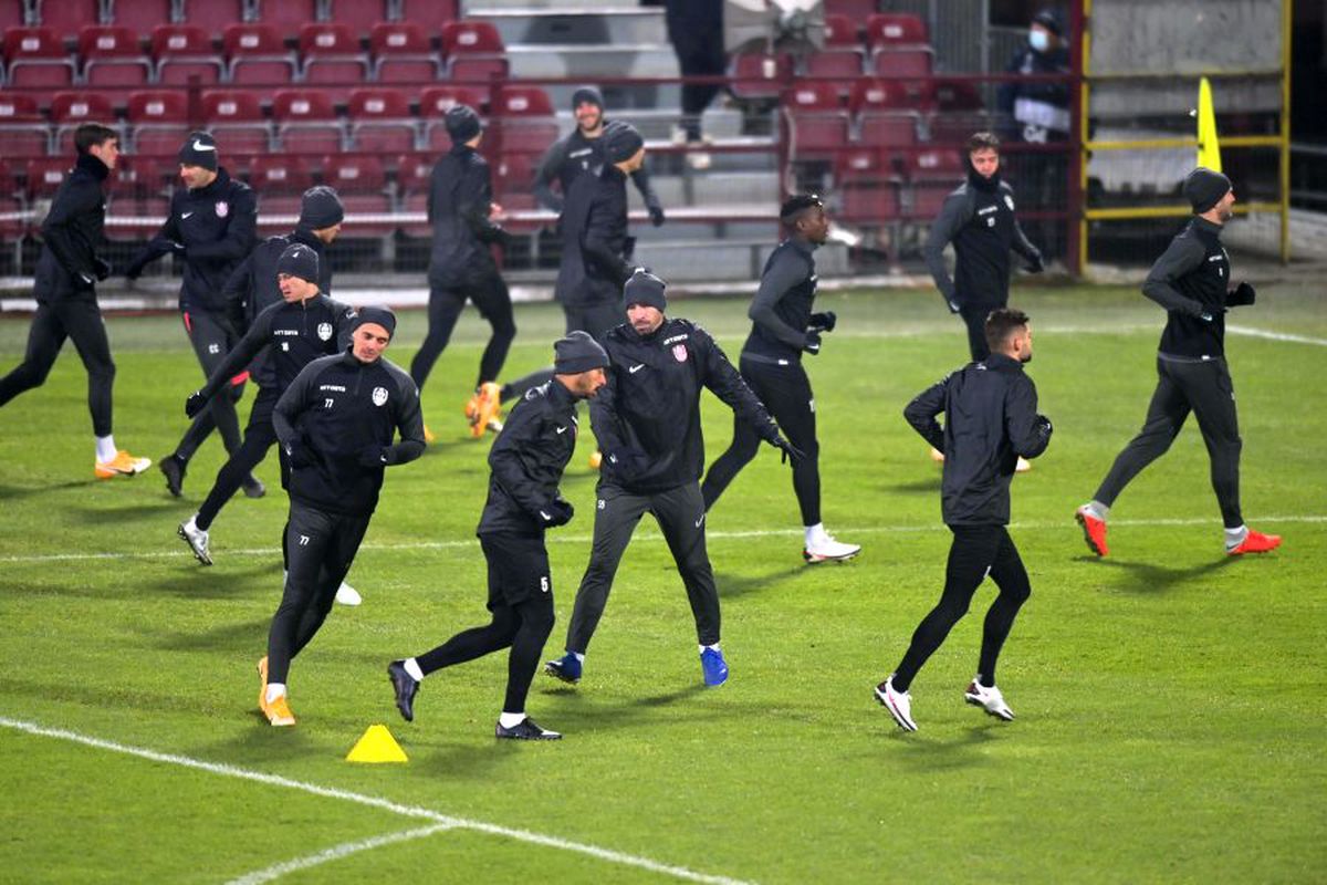 CFR Cluj - CSKA Sofia: antrenamentul oficial al clujenilor, înaintea meciului din grupele Europa League