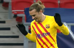 Ferencvaros - Barcelona. VIDEO S-a întors vechiul Griezmann? Francezul a înscris cu călcâiul la Budapesta!