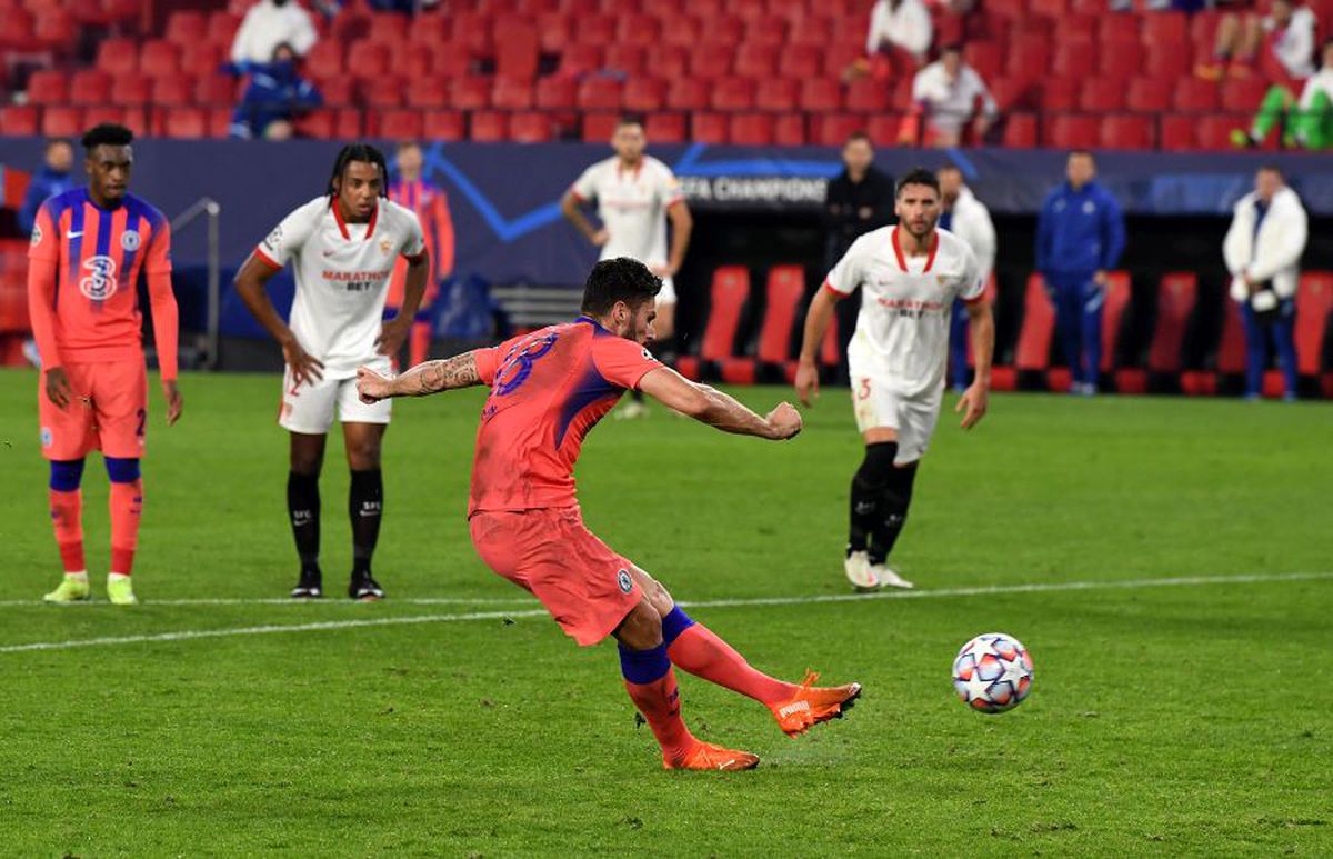 FC Sevilla - Chelsea. Olivier Giroud, „poker” pe Ramón Sánchez Pizjuán