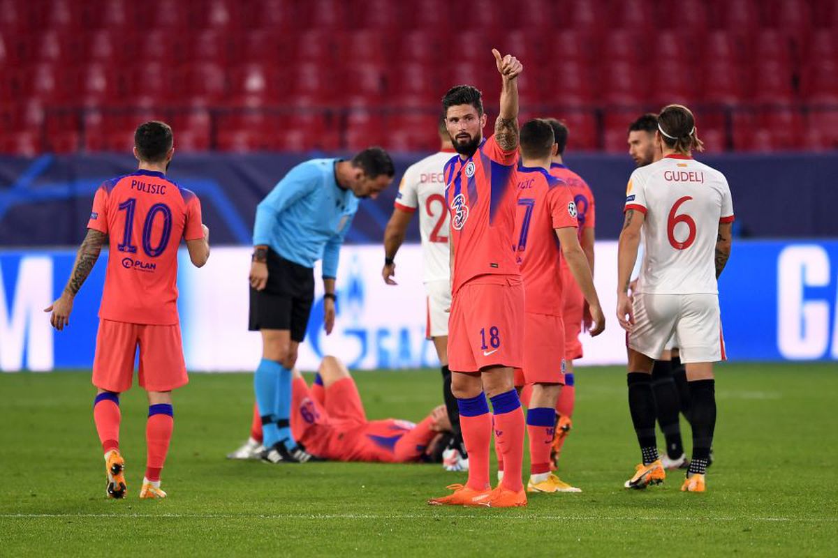 FC Sevilla - Chelsea. Olivier Giroud, „poker” pe Ramón Sánchez Pizjuán