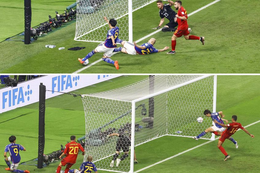 Golul controversat marcat de Japonia cu Spania // Foto: Imago