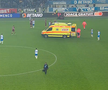 Ambulanța a intrat pe teren la CSU Craiova - CFR Cluj