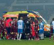 Ambulanța a intrat pe teren la CSU Craiova - CFR Cluj