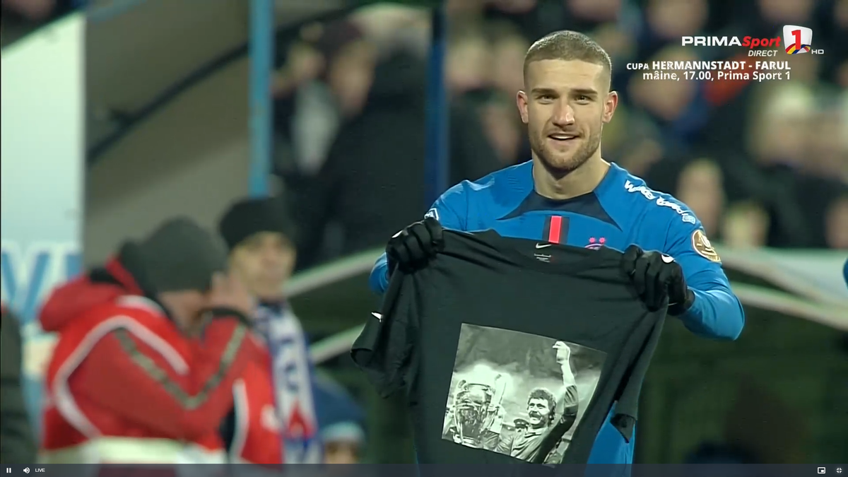 În memoria lui Duckadam! Gestul făcut de Daniel Bîrligea, după ce a deschis scorul în Oțelul - FCSB