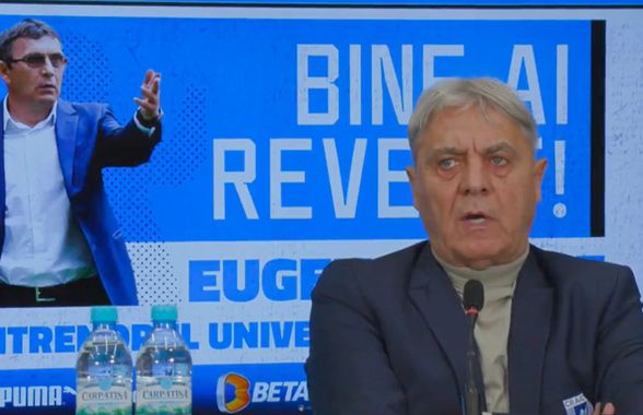 „Geană” pe titlu! Sorin Cârțu are încredere deplină în Eugen Neagoe: „Credem că Universitatea va arăta mai bine cu el decât cu restul antrenorilor care au trecut pe aici”
