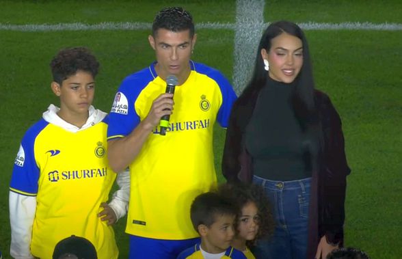 Georgina Rodriguez, prezență inedită la prezentarea lui Cristiano Ronaldo » Cum a apărut pe scenă în Arabia Saudită