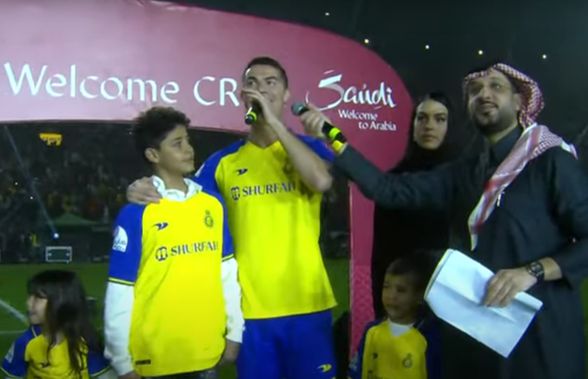 Ce a strigat Cristiano Ronaldo în arabă, la prezentarea la Al Nassr » Inițial a uitat cuvintele