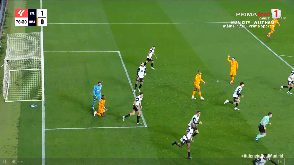 Gest golănesc al lui Vinicius în Valencia - Real Madrid