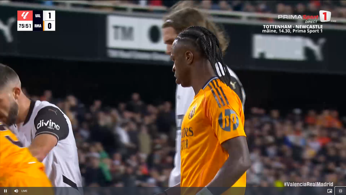 Gestul golănesc i-a adus direct cartonașul ROȘU! Vinicius, un car de nervi la primul meci din 2025