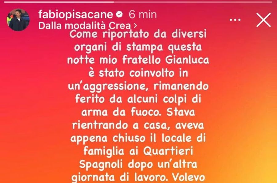 Ca-n Vestul sălbatic: fratele antrenorului lui Cagliari, împușcat » Gianluca Pisacane, rănit cu două gloanțe