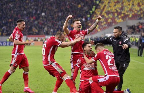 Bucuria lui Andrei Sin după golul marcat cu Dinamo FOTO Cristi Preda