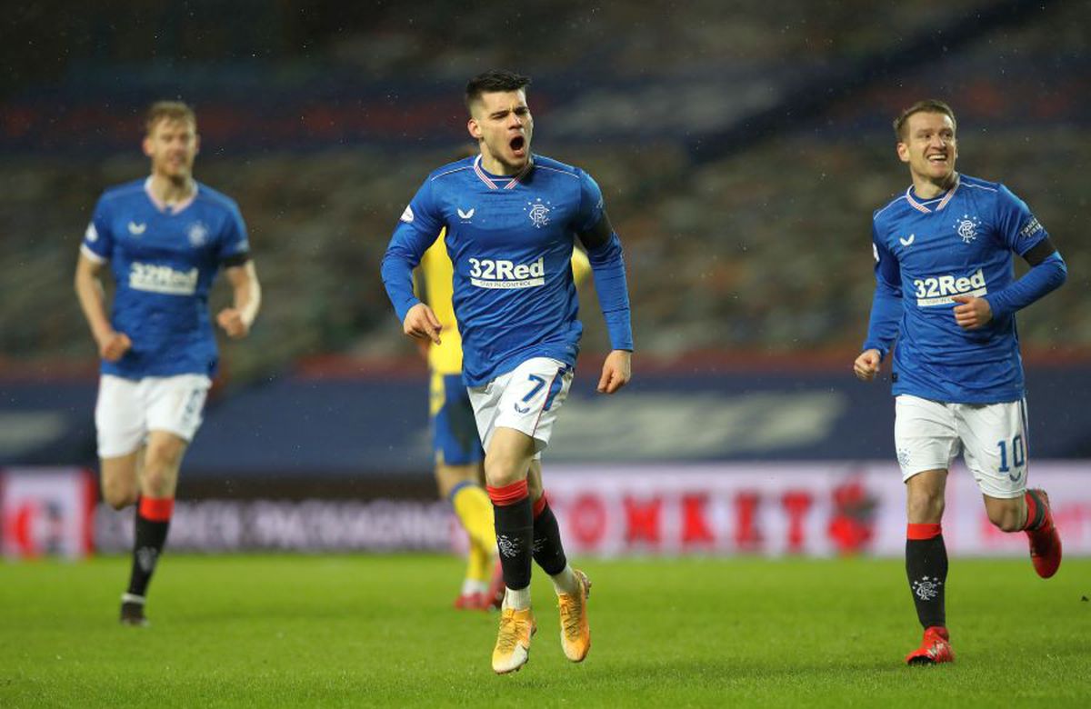 Ianis Hagi, cel mai bun în Rangers - St. Johnstone 1-0 » VIDEO cu execuția superbă a românului