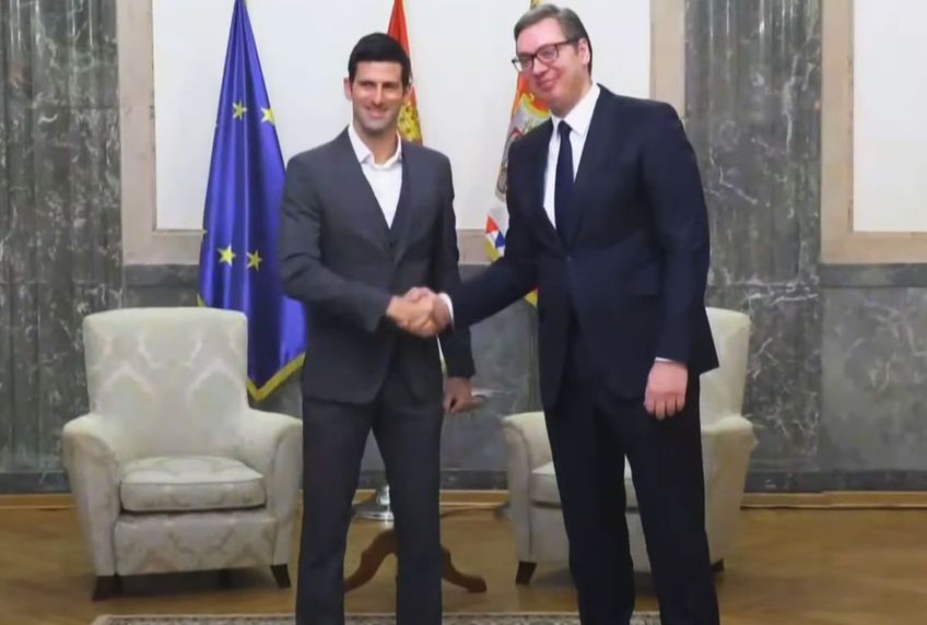 Novak Djokovic (34 de ani, 1 ATP) s-a întâlnit miercuri cu Aleksandr Vucic (51 de ani), președintele Serbiei.