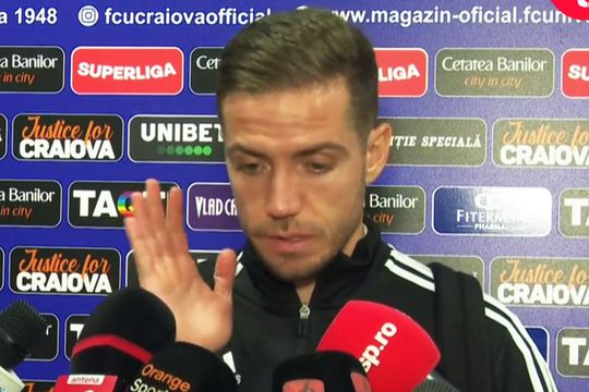 Alexandru Chipciu, extrema de la U Cluj, a vorbit despre umilința cu FCU Craiova, scor 0-5.