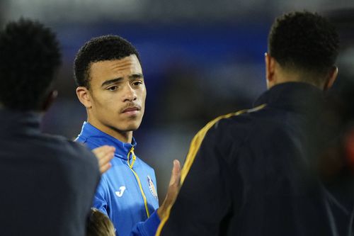 Mijlocașul dreapta Mason Greenwood (22 de ani) a fost apărat de antrenorul Jose Bordalas (59 de ani), după meciul Getafe - Real Madrid, scor 0-2, în runda #20 din La Liga. foto: Imago