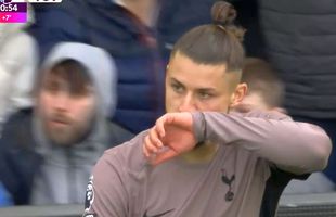 Drăgușin a jucat 11 minute în Everton - Tottenham. De ziua lui de naștere, românul a fost implicat în 3 faze