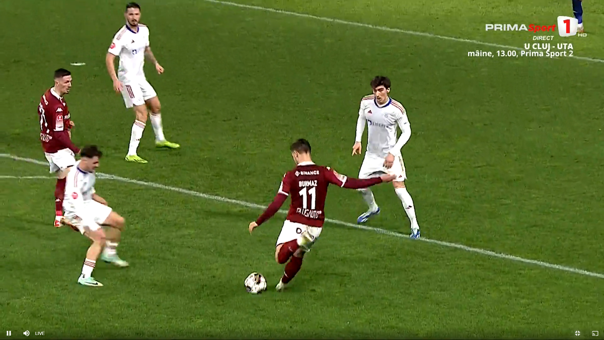 Golul lui Burmaz în Rapid - Oțelul