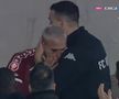 Cristi Manea, în lacrimi după Hermannstadt - Rapid, consolat de colegi / foto: captură Digi Sport