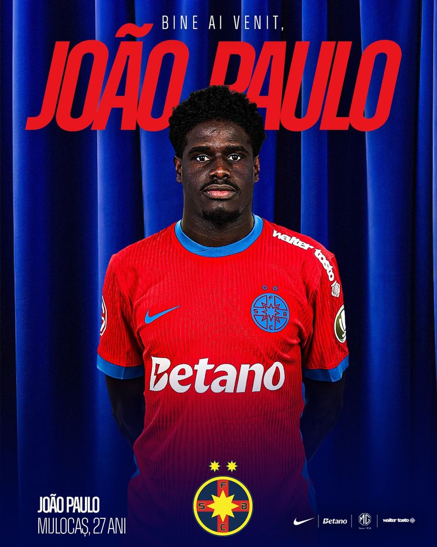Noul Edjouma: FCSB a anunțat oficial transferul lui Joao Paulo