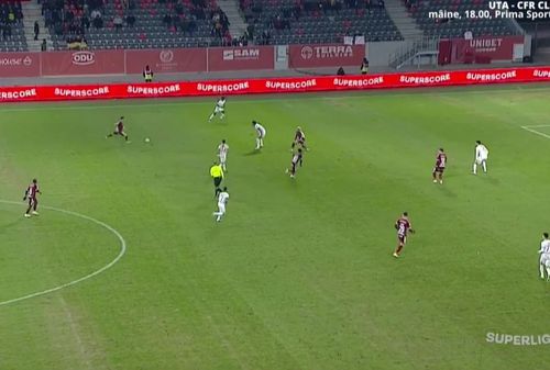 Constantin Grameni (23 de ani), mijlocașul Rapidului, a înscris un gol superb în meciul cu Hermannstadt, din etapa 25 a Superligii.