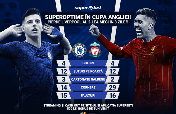 Chelsea-Liverpool. Prinde cele mai bune pariuri pentru Cupa Angliei!