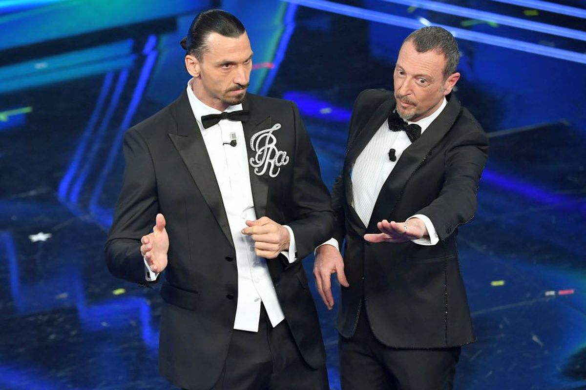 VIDEO+FOTO Zlatan Ibrahimovic a făcut senzație la festivalul de la Sanremo: „În condițiile astea, o să anulez show-ul. Să plece și violoniștii, dar să rămână fetele!”