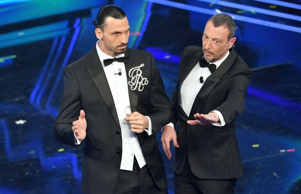 VIDEO+FOTO Zlatan Ibrahimovic a făcut senzație la festivalul de la Sanremo: „În condițiile astea, o să anulez show-ul. Să plece și violoniștii, dar să rămână fetele!”
