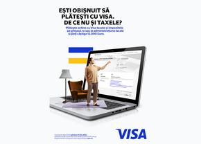 Plățile de taxe și impozite cu carduri Visa au crescut cu 45% anul trecut