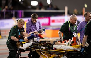 Clipe de coșmar » Două atlete au părăsit Campionatele Mondiale indoor de la Glasgow pe targă: „I se vedea osul prin piele”