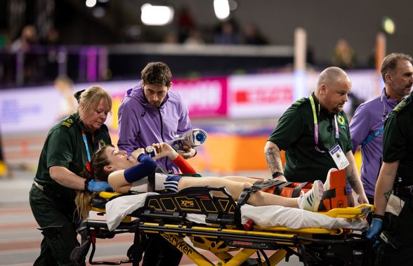 Clipe de coșmar » Două atlete au părăsit Campionatele Mondiale indoor de la Glasgow pe targă: „I se vedea osul prin piele”