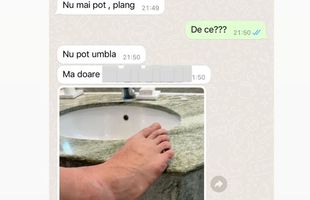 „Acum 24 de ore nu putea merge nici până la baie” » Soția fotbalistului din FCSB - Petrolul a publicat toată conversația: „Nu mai pot, plâng!”