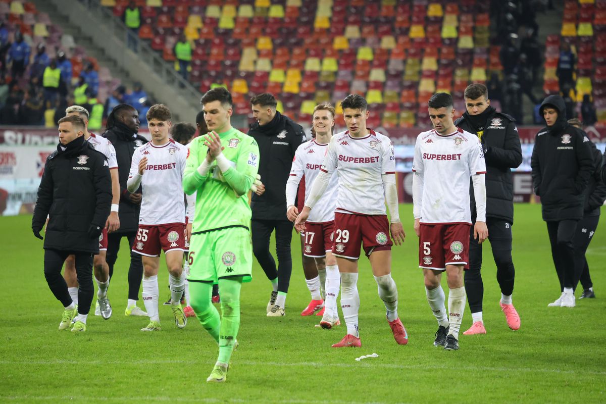 Imagini de la finalul meciului dintre Rapid și FCSB, 0-0 / Foto: Ionuț Iordache GSP