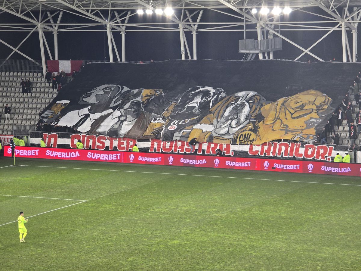 Spectacol în Dinamo - Hermannstadt! » Trei scenografii BLITZ afișate de ultrași în 5 minute: „În cinstea noastră, câinilor”