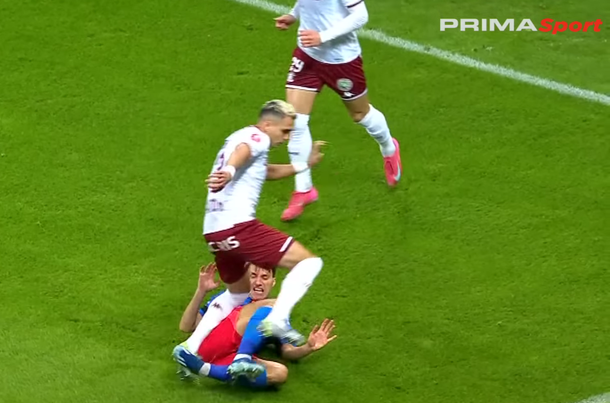 Faultul făcut de Cristi Manea asupra lui Risto Radunovic