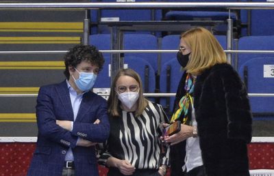 Nicușor Dan, oaspete de lux la CSM București - ȚSKA Moscova, deși meciul s-a jucat fără spectatori