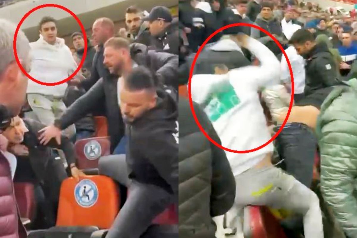 Scene violente în tribune la FCSB - CSU Craiova » Nepotul lui Becali, implicat în altercație