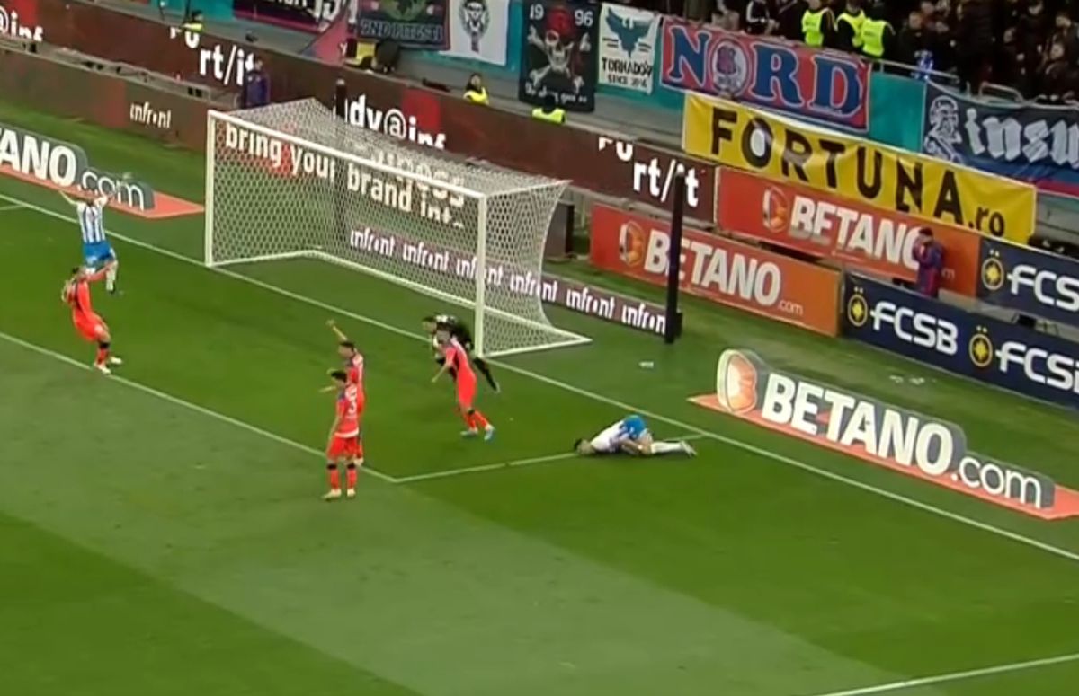 A fost penalty la duelul Cristea - Ivan din FCSB - CSU Craiova? Ce arată reluările fazei
