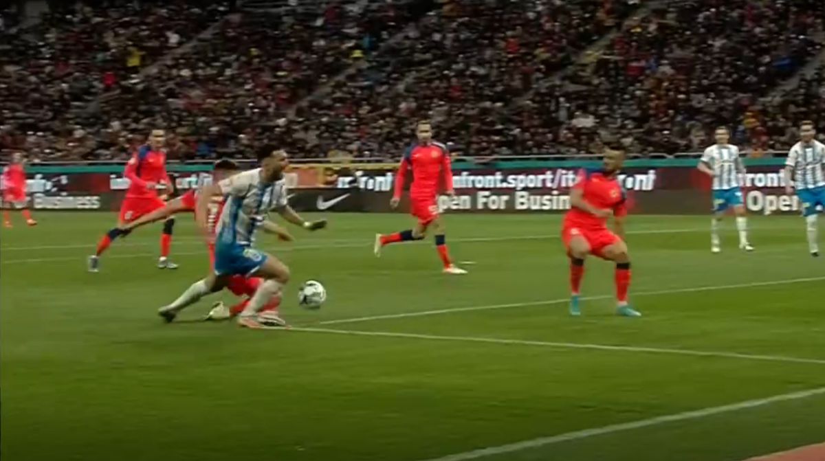 A fost penalty la duelul Cristea - Ivan din FCSB - CSU Craiova? Ce arată reluările fazei