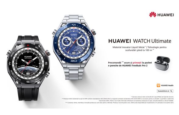 Huawei lansează HUAWEI WATCH Ultimate - smartwatch-ul ultra-flagship cu design de lux și performanțe extreme