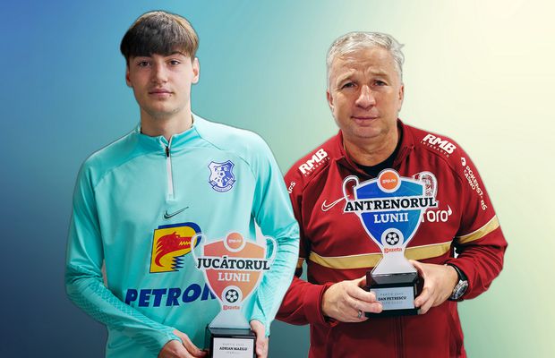 SuperDan și SuperAdrian » Experimentatul antrenor al CFR-ului și Mazilu, puștiul-minune al Farului, au pus mâna pe trofeele GSP pentru luna martie! Cum s-a votat