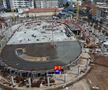 Arena multifuncțională din inima orașului capătă contur » Imaginile spectaculoase surprinse azi pe șantier