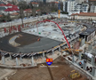 Arena multifuncțională din inima orașului capătă contur » Imaginile spectaculoase surprinse azi pe șantier
