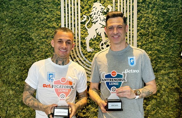 Craiova a dat ora exactă! Alexandru Mitriță și Mirel Rădoi au câștigat trofeele pentru Jucătorul și Antrenorul lunii martie 2025 + clasamentele detaliate
