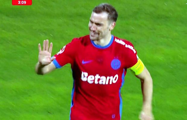 Darius Olaru, gol superb la meciul 250 pentru FCSB