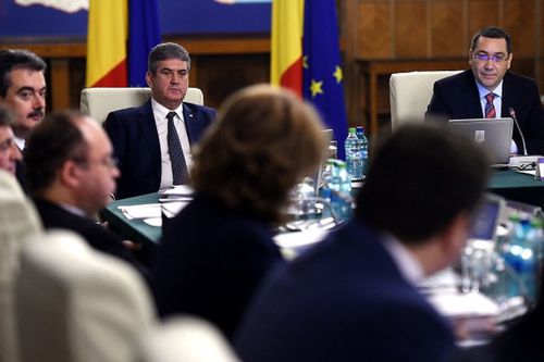 Andrei Gerea, în stânga sus, la o ședință de Guvern. Sursă foto: gov.ro