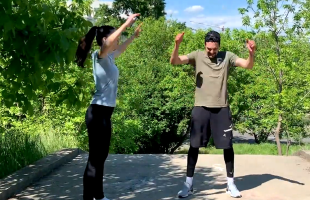 FCSB. VIDEO Adrian Petre și iubita lui, opriți de Poliție în timp ce se antrenau în aer liber