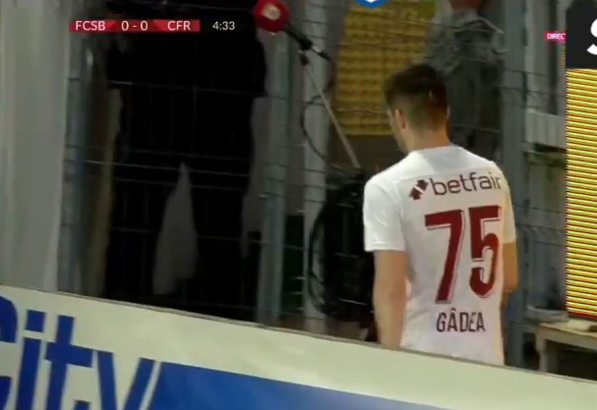 Atmosferă încinsă la CFR » Scos în minutul 4, Gîdea s-a dus direct la vestiare! Înlocuitorul său a fost și el schimbat