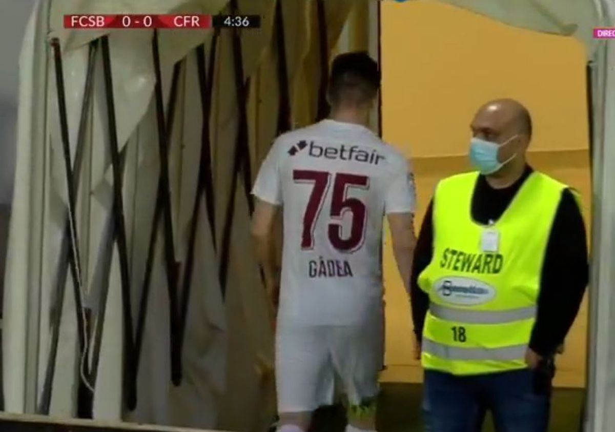 Atmosferă încinsă la CFR » Scos în minutul 4, Gîdea s-a dus direct la vestiare! Înlocuitorul său a fost și el schimbat